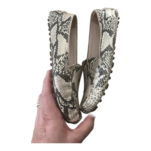 Cole Haan Women's Black and Cream Snakeskin Flats - Picture 7 of 7